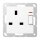 Jung A3171KOWWM Schaltbare Steckdose 13A 250V Serie A/AS Duroplast Schneeweiß Matt