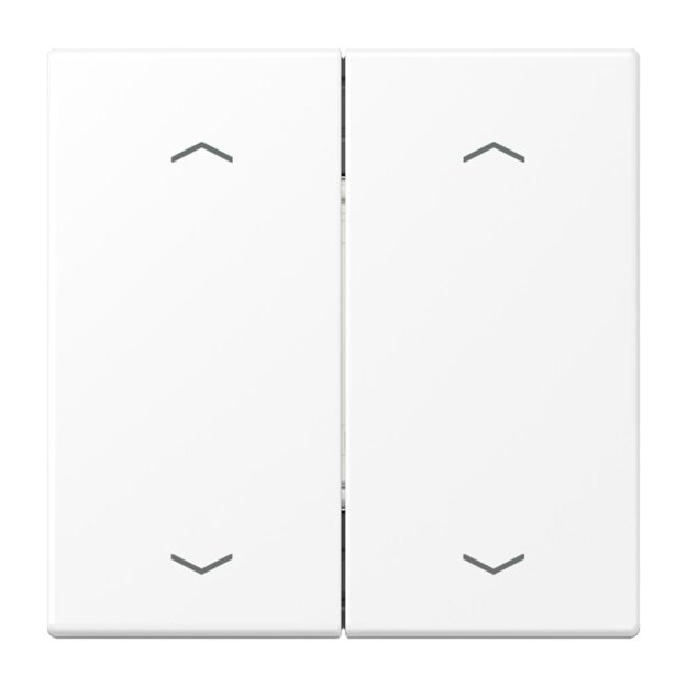 Jung ENOLS995MPWWM EnOcean Funk-Wandsender 4-kanalig mit Symbol Pfeil Serie LS Thermoplast bruchsicher Schneeweiß Matt