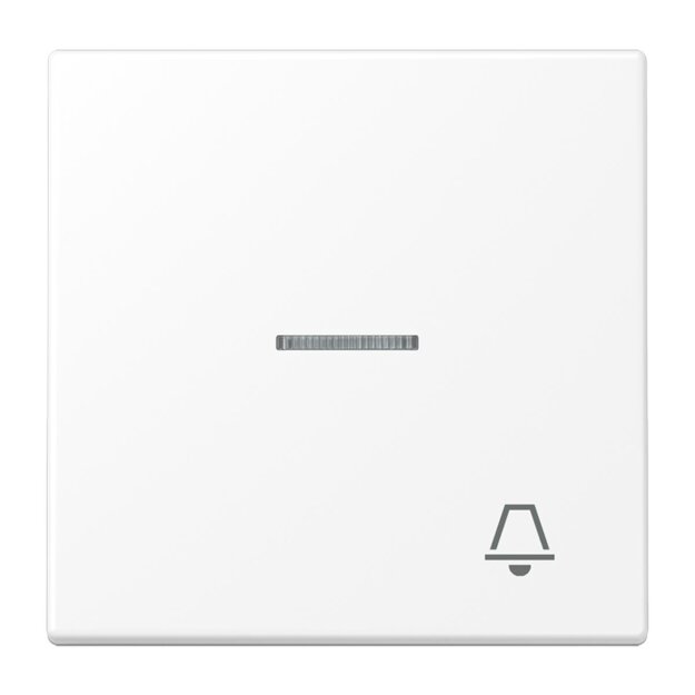 Jung LS990KO5KWWM Wippe mit Symbol "Klingel" Lichtleiter Serie LS Duroplast Schneeweiß Matt