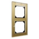 Merten MEG4020-2341 Echtglasrahmen 2-fach Gold M-Plan