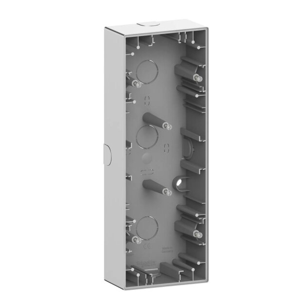 Merten MEG4034-6536 Merten System Design Aufputzgehäuse 3-fach Edelstahl