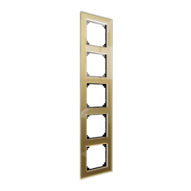 Merten MEG4050-2341 Echtglasrahmen 5-fach Gold M-Plan