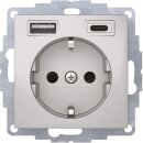 Berker 48041404 Steckdose SCHUKO/USB A-C B.3 Alu matt...