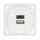 Berker 926202509 USB Ladesteckdose 230V 2-fach 3A A+C Integro Flow Polarweiß matt