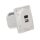 Berker 926202509 USB Ladesteckdose 230V 2-fach 3A A+C Integro Flow Polarweiß matt
