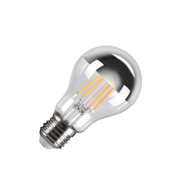 SLV 1005305 A60 E27 Mirrorhead LED Leuchtmittel Chrom 7,5W 2700K CRI90 180° 10,5cm