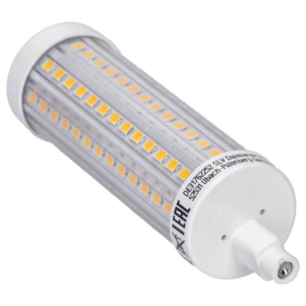 SLV 1005288 QT DE12 R7S 118mm LED Leuchtmittel Transparent 15W 3000K CRI90 330° 11,8cm