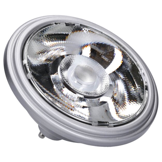 SLV 1005278 QPAR111 GU10 LED Leuchtmittel Silber 12,5W 3000K CRI90 10° 7cm