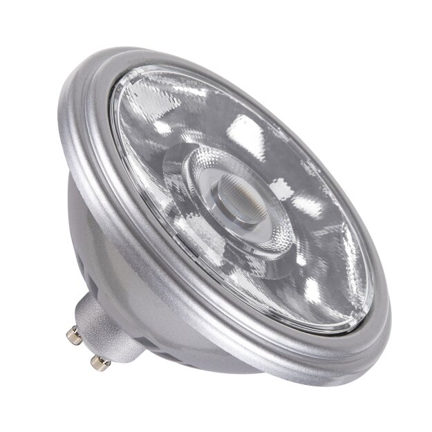 SLV 1005281 QPAR111 GU10 LED Leuchtmittel Silber 12,5W 4000K CRI90 10° 7cm