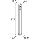 SLV 1005440 Eskina Frame 175 Pole Double Stehleuchte Anthrazit 27W 3000/4000K 95° 11,5cm