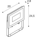 SLV 1006193 Floodi L Wand- und Deckenaufbauleuchte Anthrazit/Transparent 48W 3000K 100° 20cm