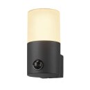 SLV 1006179 Grafit E27 Round Sensor Wandaufbauleuchte Anthrazit 8,8cm
