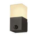 SLV 1006183 Grafit E27 Square Sensor Wandaufbauleuchte Anthrazit 8,5cm