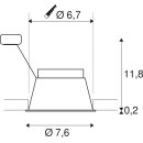 SLV 1005435 Horn GU10 Deckeneinbauleuchte Schwarz 25W blower door getestet 12cm
