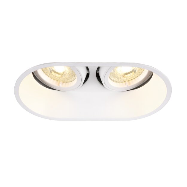 SLV 1006122 Horn Double QPAR51 Deckeneinbauleuchte Weiß 25W 17,5cm