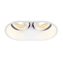 SLV 1006122 Horn Double QPAR51 Deckeneinbauleuchte Weiß 25W 17,5cm
