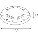 SLV 1006175 Small Plot Abdeckung 4 Slots Edelstahl 1,7cm