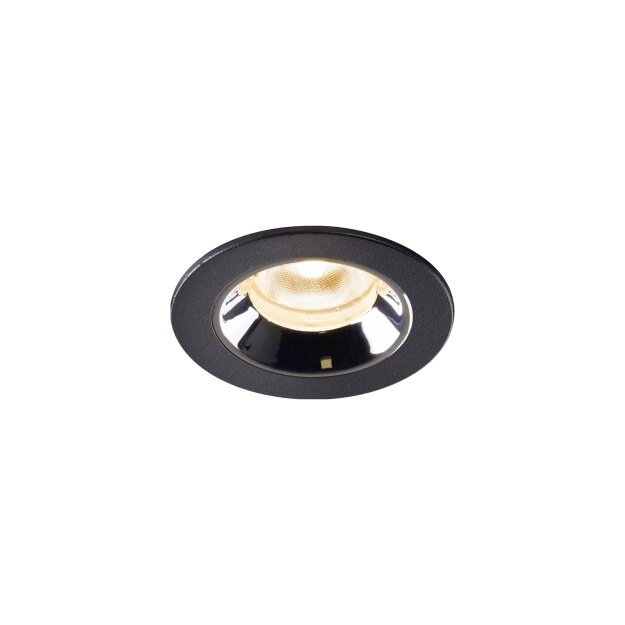 SLV 1005507 Numinos XS Deckeneinbauleuchte Schwarz/Chrom 2700K 55° 4,5cm