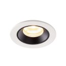 SLV 1005508 Numinos XS Deckeneinbauleuchte Weiß/Schwarz 2700K 20° 4,5cm