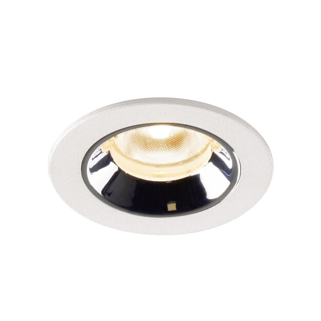 SLV 1005510 Numinos XS Deckeneinbauleuchte Weiß/Chrom 2700K 20° 4,5cm