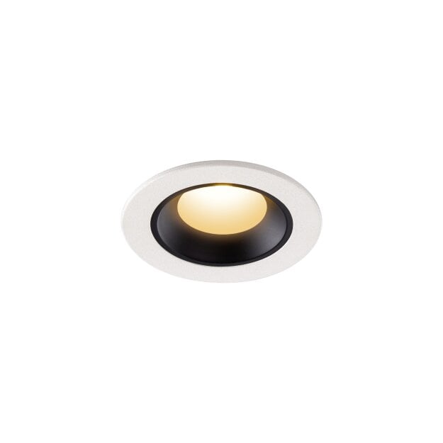 SLV 1005511 Numinos XS Deckeneinbauleuchte Weiß/Schwarz 2700K 40° 4,5cm