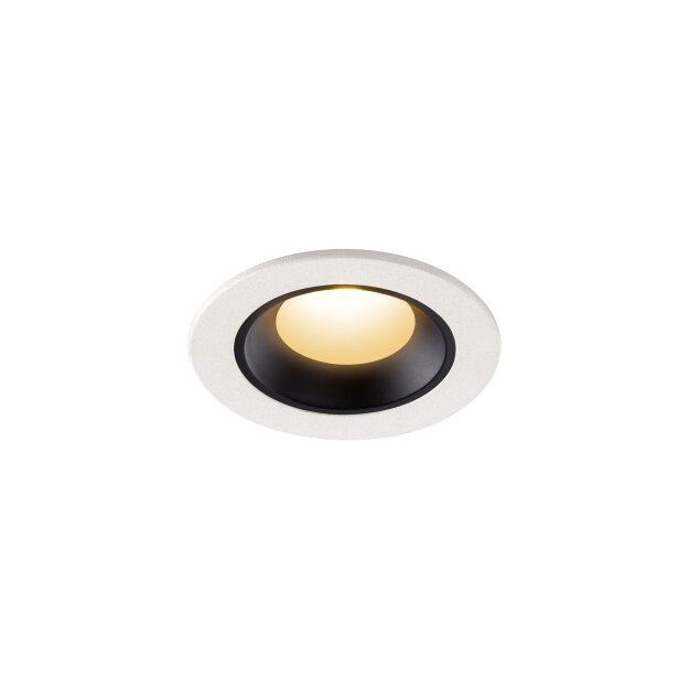 SLV 1005514 Numinos XS Deckeneinbauleuchte Weiß/Schwarz 2700K 55° 4,5cm