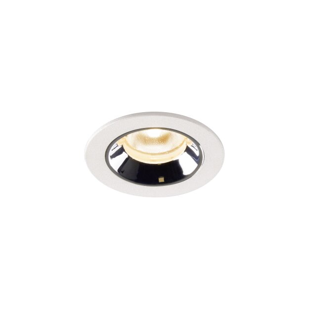 SLV 1005516 Numinos XS Deckeneinbauleuchte Weiß/Chrom 2700K 55° 4,5cm