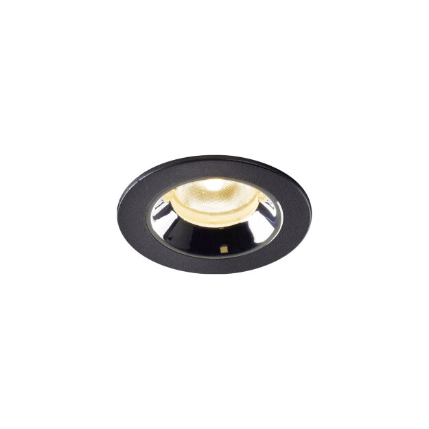 SLV 1005525 Numinos XS Deckeneinbauleuchte Schwarz/Chrom 3000K 55° 4,5cm