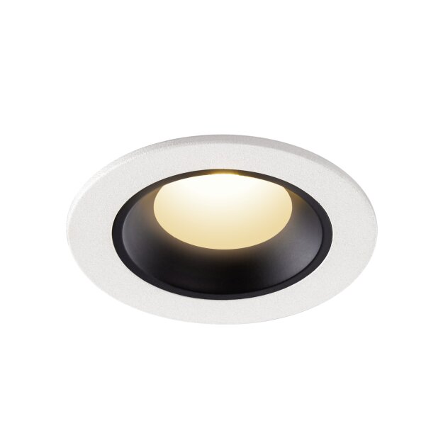 SLV 1005526 Numinos XS Deckeneinbauleuchte Weiß/Schwarz 3000K 20° 4,5cm