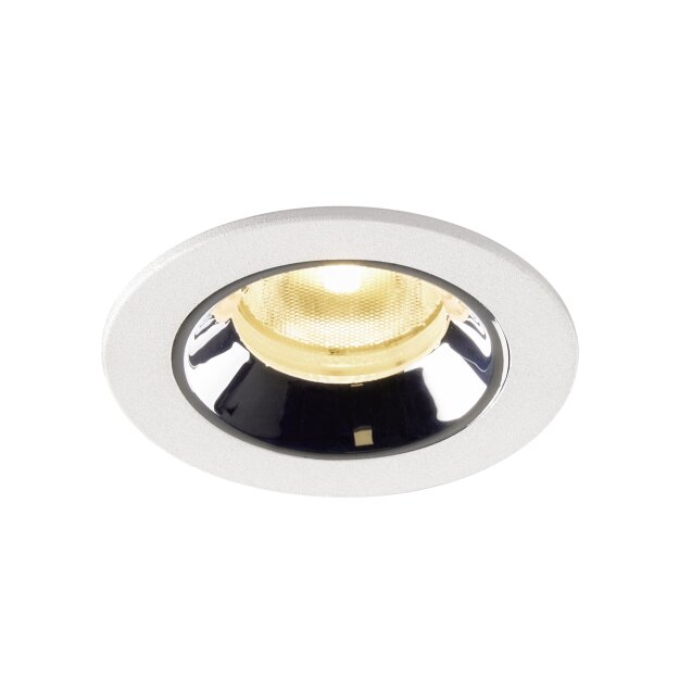 SLV 1005528 Numinos XS Deckeneinbauleuchte Weiß/Chrom 3000K 20° 4,5cm