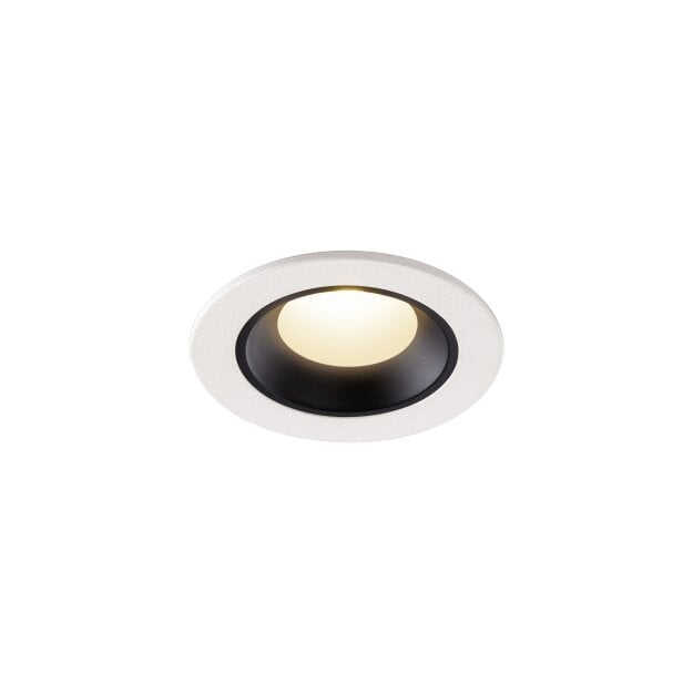 SLV 1005529 Numinos XS Deckeneinbauleuchte Weiß/Schwarz 3000K 40° 4,5cm