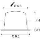 SLV 1005530 Numinos XS Deckeneinbauleuchte Weiß 3000K 40° 4,5cm