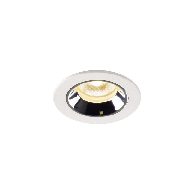SLV 1005534 Numinos XS Deckeneinbauleuchte Weiß/Chrom 3000K 55° 4,5cm