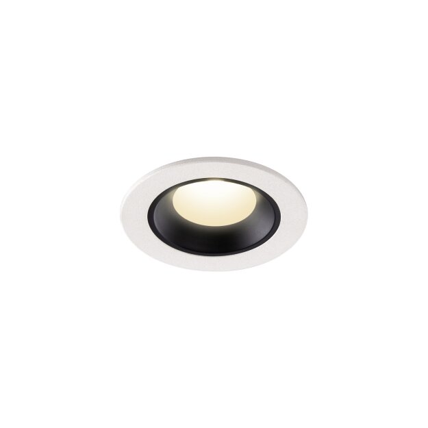 SLV 1005550 Numinos XS Deckeneinbauleuchte Weiß/Schwarz 4000K 55° 4,5cm
