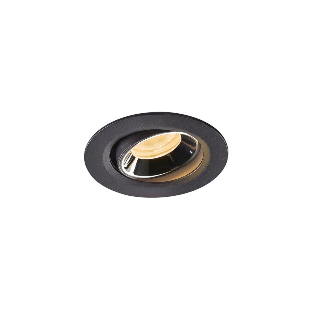 SLV 1005573 Numinos Move XS Deckeneinbauleuchte Schwarz/Chrom 3000K 20° 5,5cm