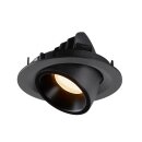SLV 1005921 Numinos Gimble M Deckeneinbauleuchte Schwarz 2700K 20° 9,5cm
