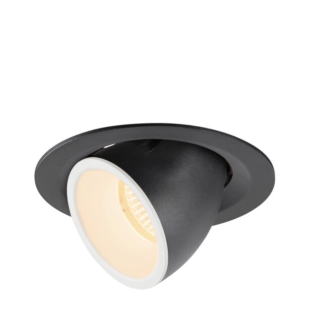 SLV 1005922 Numinos Gimble M Deckeneinbauleuchte Schwarz/Weiß 2700K 20° 9,5cm