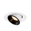 SLV 1005930 Numinos Gimble M Deckeneinbauleuchte Weiß/Schwarz 2700K 20° 9,5cm