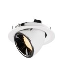 SLV 1005932 Numinos Gimble M Deckeneinbauleuchte Weiß/Chrom 2700K 20° 9,5cm