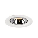 SLV 1005938 Numinos Gimble M Deckeneinbauleuchte Weiß/Chrom 2700K 55° 9,5cm