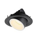 SLV 1005943 Numinos Gimble M Deckeneinbauleuchte Schwarz/Weiß 3000K 40° 9,5cm