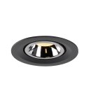 SLV 1005944 Numinos Gimble M Deckeneinbauleuchte Schwarz/Chrom 3000K 40° 9,5cm