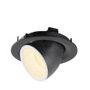 SLV 1005946 Numinos Gimble M Deckeneinbauleuchte Schwarz/Weiß 3000K 55° 9,5cm