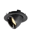 SLV 1005947 Numinos Gimble M Deckeneinbauleuchte Schwarz/Chrom 3000K 55° 9,5cm