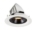 SLV 1005951 Numinos Gimble M Deckeneinbauleuchte Weiß/Schwarz 3000K 40° 9,5cm