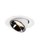 SLV 1005953 Numinos Gimble M Deckeneinbauleuchte Weiß/Chrom 3000K 40° 9,5cm