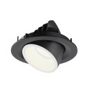 SLV 1005958 Numinos Gimble M Deckeneinbauleuchte Schwarz/Weiß 4000K 20° 9,5cm