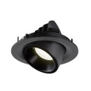 SLV 1005960 Numinos Gimble M Deckeneinbauleuchte Schwarz 4000K 40° 9,5cm
