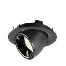 SLV 1005962 Numinos Gimble M Deckeneinbauleuchte Schwarz/Chrom 4000K 40° 9,5cm