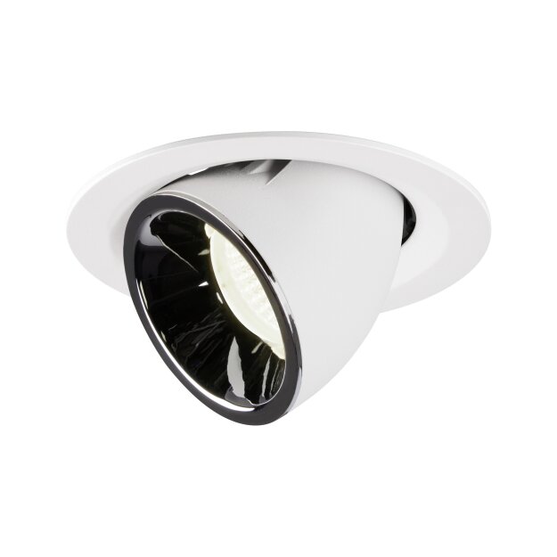 SLV 1005968 Numinos Gimble M Deckeneinbauleuchte Weiß/Chrom 4000K 20° 9,5cm